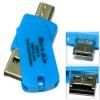 Картридер USB + Micro USB - Micro SD Kg 0143 голубой