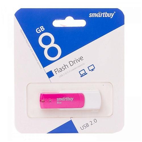 8GB USB 2.0 Flash Drive SmartBuy Diamond розовый (SB8GBDP)