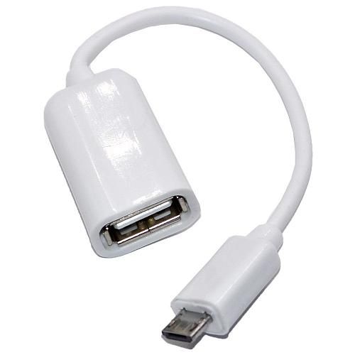 Кабель USB OTG - micro USB WALKER белый