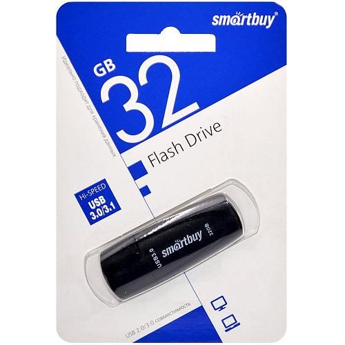 32GB USB 3.0/3.1 Flash Drive SmartBuy Scout черный (SB032GB3SCK)
