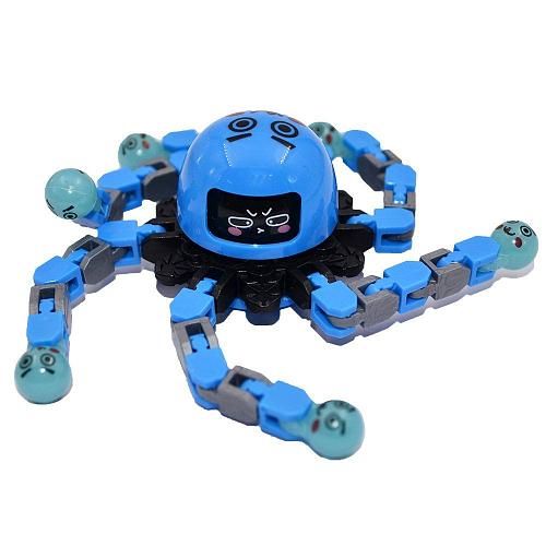 Спиннер - робот трансформер голубой