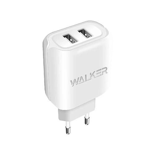 СЗУ USB 2,1A (2USB) WALKER WH-27 белый