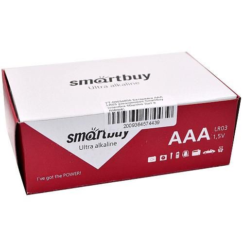 Батарейка AAA LR03 алкалиновая SmartBuy (коробка 60шт/по 2шт в пленке)