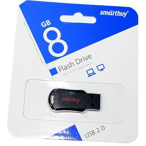 8GB USB 2.0 Flash Drive SmartBuy Unit черно-красный (SB8GBU-R) 