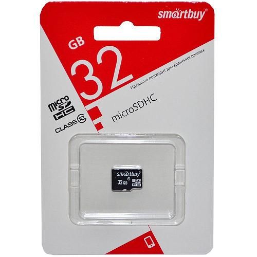 32GB SmartBuy MicroSDHC class 10 без адаптера