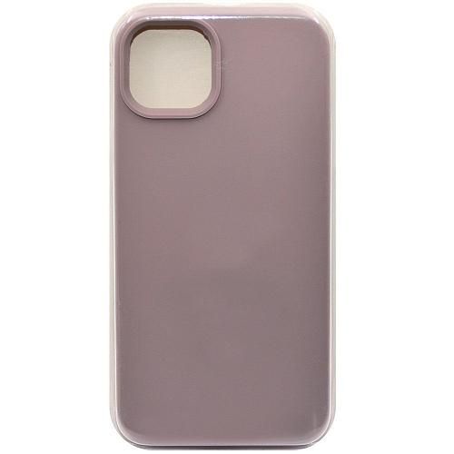 Чехол - накладка совместим с iPhone 15 Plus "Soft Touch" серый 7 /с логотипом/