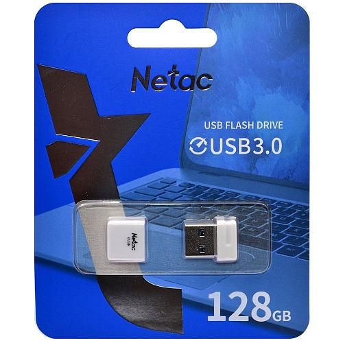 128GB USB 3.0 Flash Drive NETAC U116 mini белый (NT03U116N-128G-30WH)