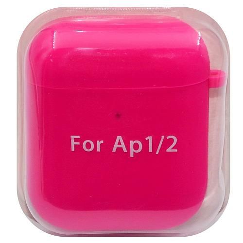 Чехол для AirP 1/2 "Soft Touch" силикон ярко-розовый