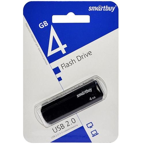 4GB USB 2.0 Flash Drive SmartBuy Clue черный (SB4GBCLU-K)