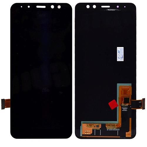 Дисплей совместим с Samsung SM-A530F/Galaxy A8 (2018) + тачскрин черный OLED