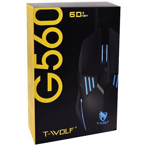 Мышь проводная игровая T-WOLF G560 черный Вид 2