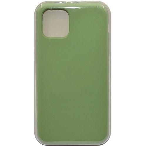 Чехол - накладка совместим с iPhone 11 Pro Max (6.5") "Soft Touch" пыльно-зеленый 1 /с логотипом/