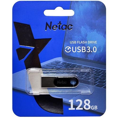 128GB USB 3.0 Flash Drive NETAC U278 черный/серебро (NT03U278N-128G-30PN)