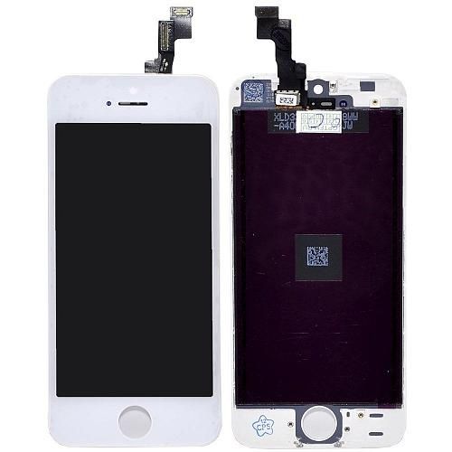 Дисплей совместим с iPhone 5S/SE + тачскрин + рамка белый (матрица orig) 