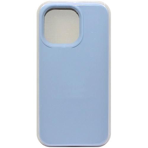 Чехол - накладка совместим с iPhone 15 Pro "Soft Touch" пыльно-голубой 44 /с логотипом/