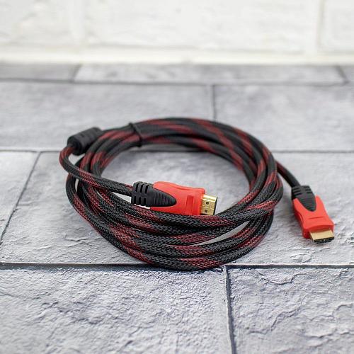 Кабель HDMI красно-черный (3м)