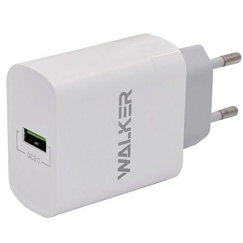 СЗУ micro USB 3,0А (1USB, QC 3.0,15W) WALKER WH-35 белый