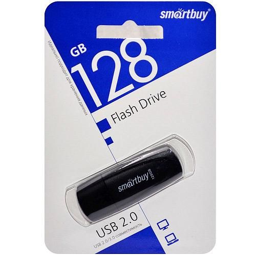 128GB USB 2.0 Flash Drive SmartBuy Scout черный (SB128GB2SCK)