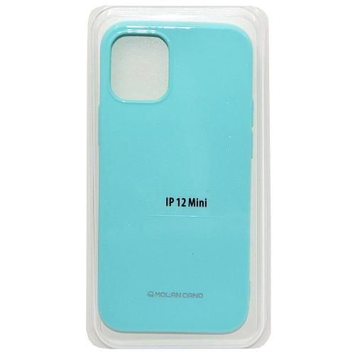 Чехол - накладка совместим с iPhone 12 mini (5.4") MOLAN CANO Jelly Shine силикон бирюзовый