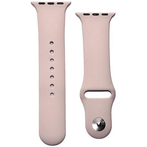 Ремешок совместим с Apple Watch (38/40/41 мм) силикон SM бледно-розовый