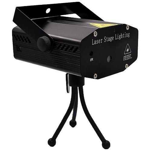 Лазерный проектор Mini (рассеиватель - узоры/2 режима/пульт)
