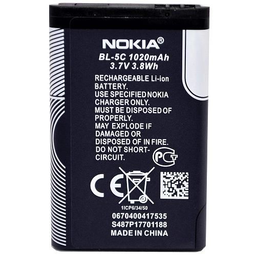 Аккумулятор совместим с Nokia BL-5C (1100/2300/6085) High Quality/ES
