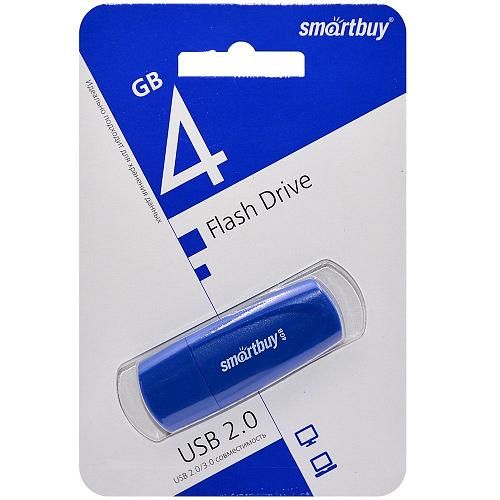 4GB USB 2.0 Flash Drive SmartBuy Scout синий (SB004GB2SCB)