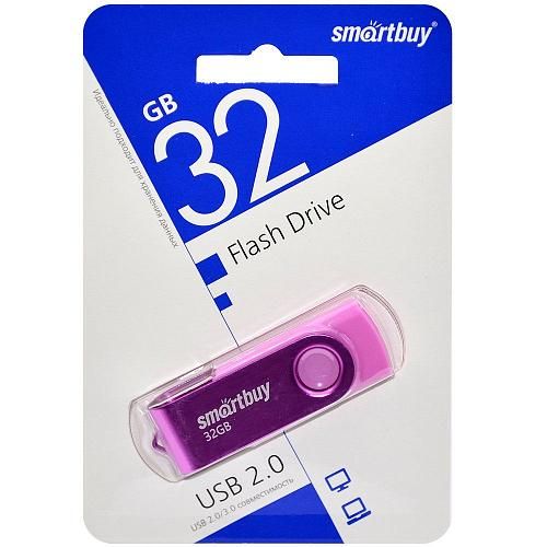 32GB USB 2.0 Flash Drive SmartBuy Twist розовый (SB032GB2TWP)