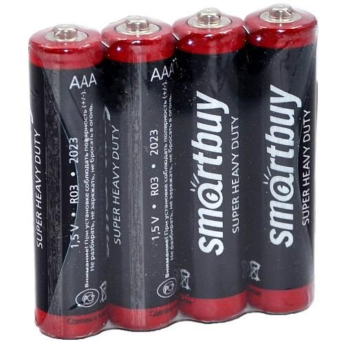 Батарейка AAA R03 солевая SmartBuy (в пленке/4шт)