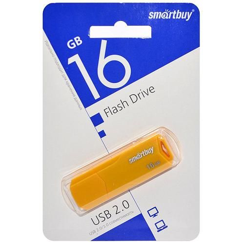 16GB USB 2.0 Flash Drive SmartBuy Clue желтый (SB16GBCLU-Y)