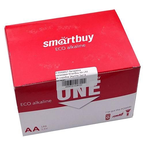 Батарейка AA LR6 алкалиновая SmartBuy One (коробка 24шт/по 2шт в блистере) 