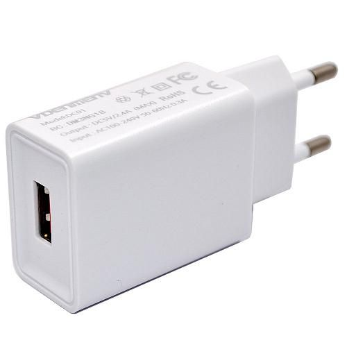 СЗУ USB 2,4А (1USB, 8pin/lightning, Micro USB, TYPE-C) DENMEN DC01E белый