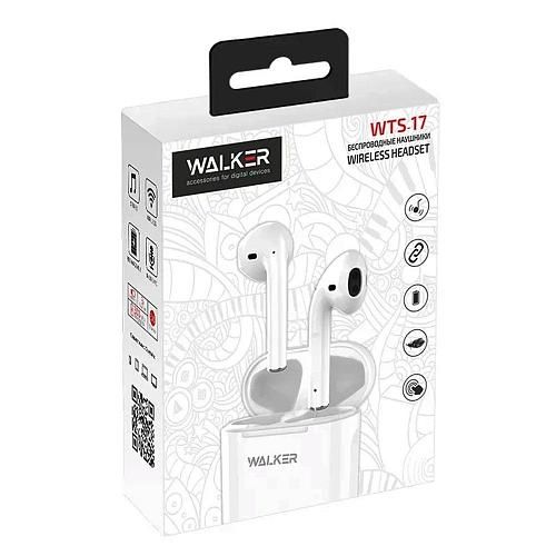 Наушники вставные Bluetooth TWS WALKER WTS-17 белый