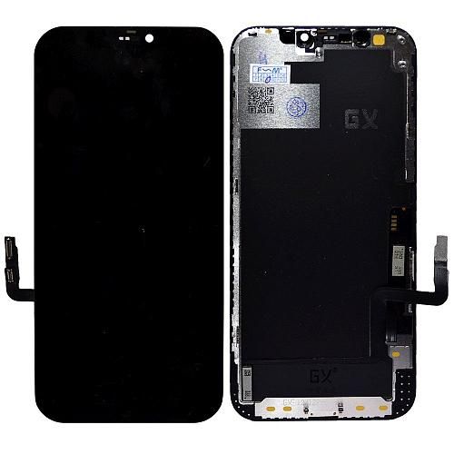Дисплей совместим с iPhone 12/12 Pro + тачскрин + рамка черный OLED new GX