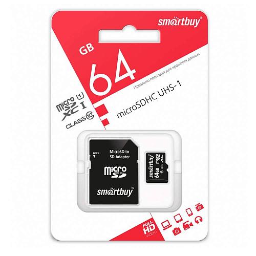64GB SmartBuy MicroSDXC UHS-I U1 class 10