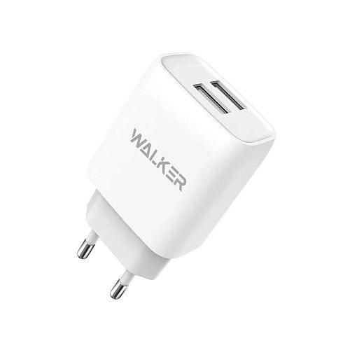 СЗУ USB 2,1A (2USB) WALKER WH-31 белый