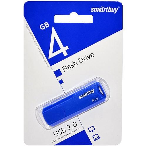 4GB USB 2.0 Flash Drive SmartBuy Clue синий (SB4GBCLU-BU)