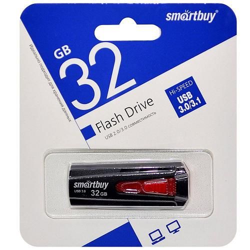 32GB USB 3.0 Flash Drive SmartBuy Iron черно-красный (SB32GBIR-K3)