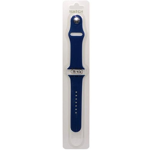 Ремешок совместим с Apple Watch (38/40/41 мм) силикон SM синий