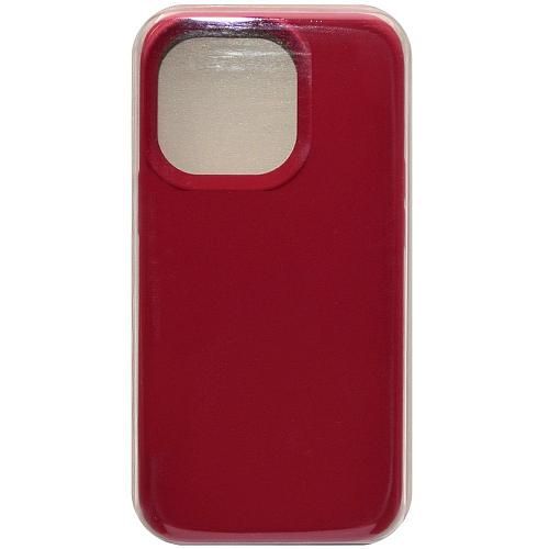 Чехол - накладка совместим с iPhone 15 Pro "Soft Touch" бордовый 25 /с логотипом/