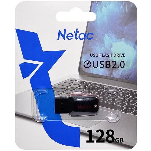 128GB USB 2.0 Flash Drive NETAC U197 mini черный/красный (NT03U197N-128G-20BK)