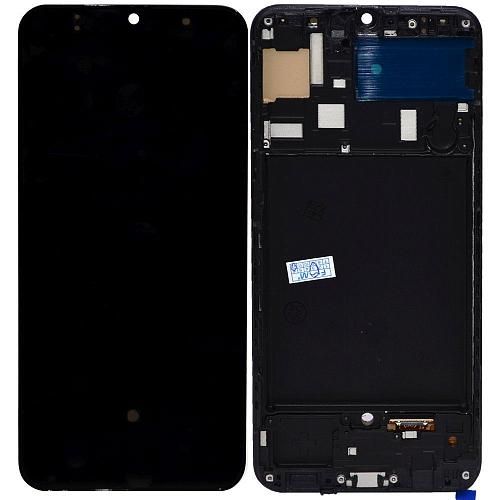 Дисплей совместим с Samsung SM-A505F/A305F/Galaxy A50/A30 + тачскрин в рамке черный OLED 