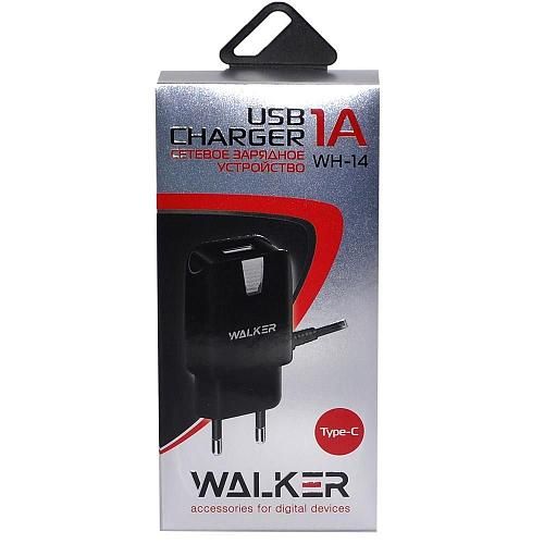 СЗУ-USB-C [USB(1), 1A, 5W] WALKER WH-14 черн.