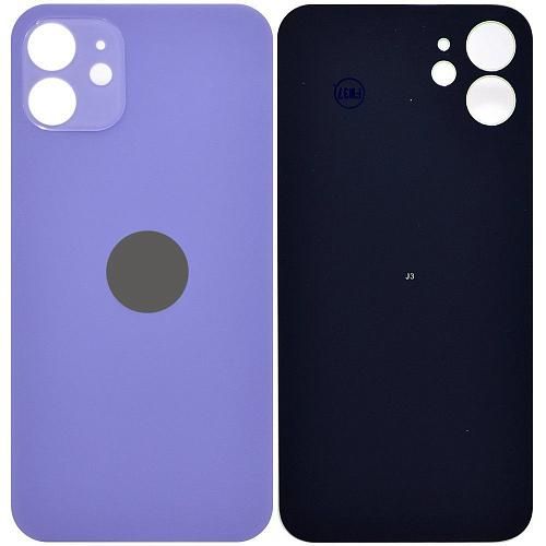 Стекло задней крышки совместим с iPhone 12 orig Factory фиолетовый /увеличенный вырез камеры/