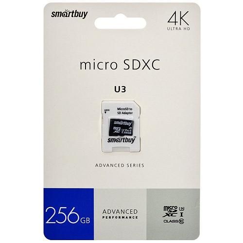 256GB SmartBuy MicroSDXC UHS-I U3 V30 A1 class 10