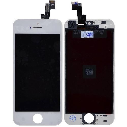 Дисплей совместим с iPhone 5S/SE + тачскрин + рамка белый Shenchao AA
