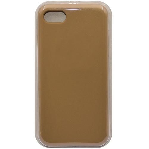 Чехол - накладка совместим с iPhone 7/8/SE "Soft Touch" бледно-коричневый 28 /с логотипом/