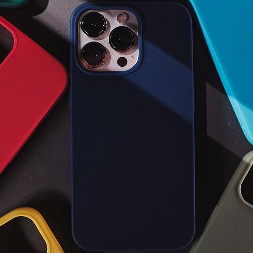 Чехол - накладка совместим с iPhone X/Xs YOLKKI Alma силикон матовый синий (1мм)