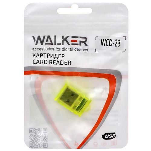 Картридер Micro SD - USB WALKER WCD-23 /цвет в ассортименте/
