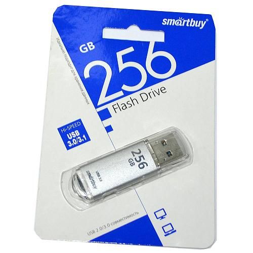256GB USB 3.0/3.1 Flash Drive SmartBuy V-Cut серебро (SB256GBVC-S3)